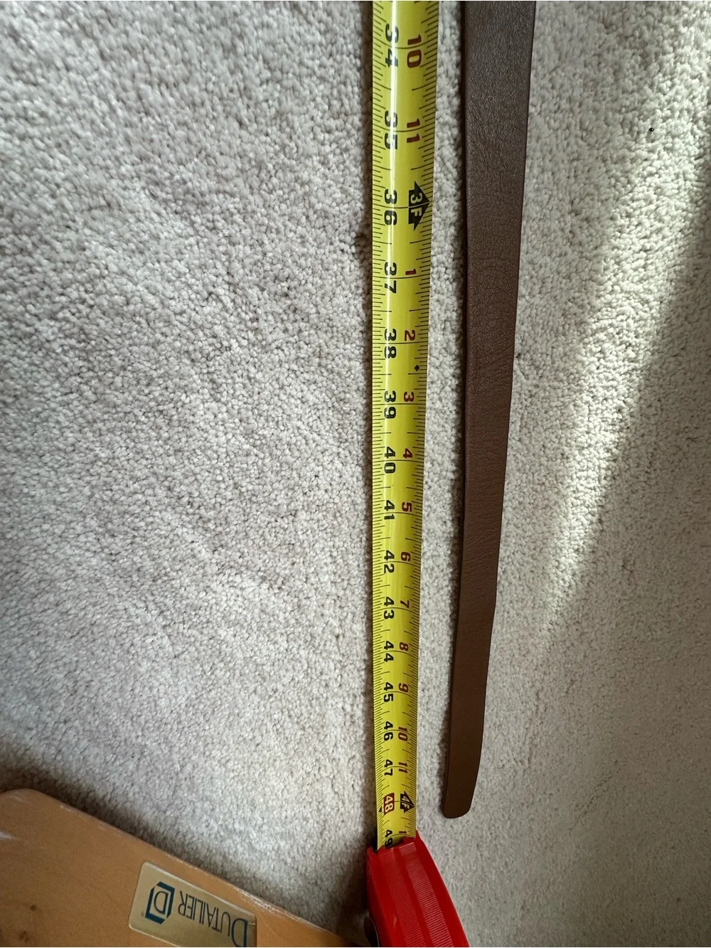 WHBM Cognac Brown Leather O-Ring Loop Wrap Belt M/L